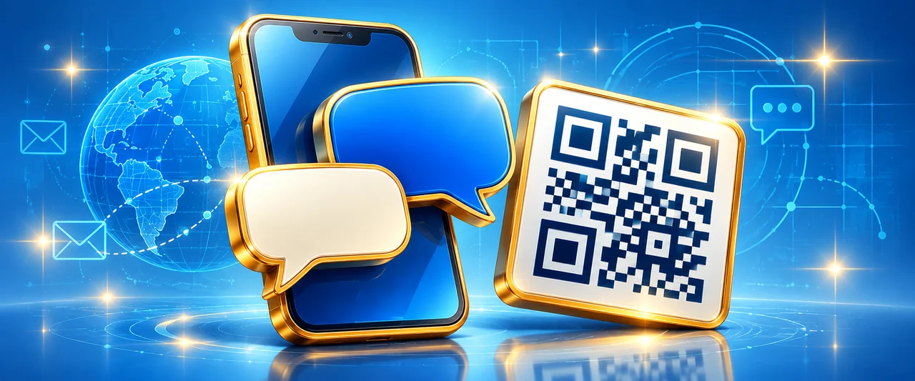 Illustration de QR SMS